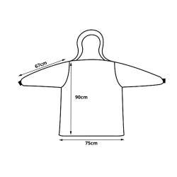 Ciepła bluza koc oversize xl gruba 2w1 futrzak z kapturem kocobluza gruba