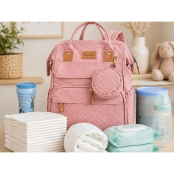 Plecak wielofunkcyjny z łóżeczkiem i portem USB, duży organizer mommy bag