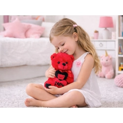 Miś pluszowy z sercem i love you na prezent przytulanka maskotka czerwony — zdjęcie 8