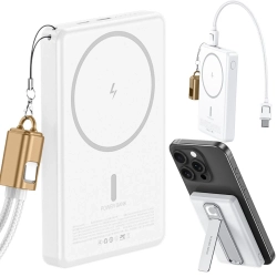 Powerbank szybkie ładowanie bezprzewodowe 5000 mAh USB-C Lightning 20W Verk Group