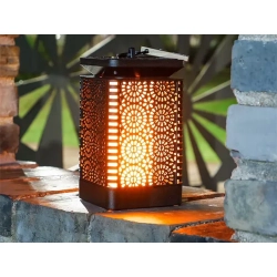 Lampion solarny ozdobny LED latarnia słoneczna wisząca ogrodowa czujnik
