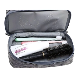 Kosmetyczka podróżna ogranizer z haczykiem duża unisex wodoodporna szara