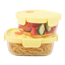 2x szklane pojemniki na żywność z pokrywką żarooodporne torba termiczna