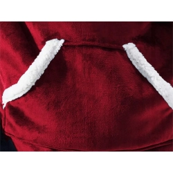 Ciepła bluza koc oversize xxl 2w1 gruba futrzak miękka z kapturem szlafrok