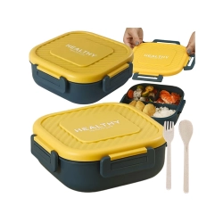 Lunchbox śniadaniówka pojemnik na śniadanie obiad z przegródkami sztućce