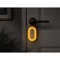 Lampka nocna LED z zawieszką do szafy z czujnikiem ruchu, barwa ciepła, brązowa