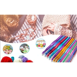 Zestaw szydełek szydełka 12 sztuk do szydełkowania 2 - 8 mm komplet