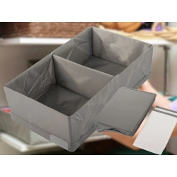 Organizer do szuflady szafy na bielizne skarpetki ubrania z przegrodą szare