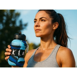 Bidon sportowy składany silikonowy butelka sportowa z dziubkiem ustnik 500