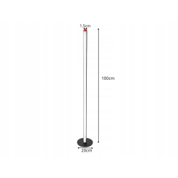 Lampka stojąca podłogowa LED 100 cm 3 barwy nowoczesna regulacja jasności
