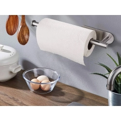 Uchwyt na ręcznik papierowy kuchenny samoprzylepny metalowy srebrny loft