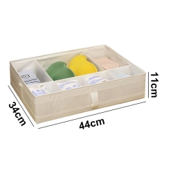 Organizer na bieliznę skarpetki do szuflady szafy wkład przegródki biały