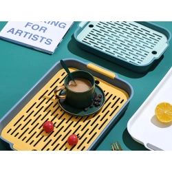 Taca kuchenna dwuwarstwowa z odpływem na naczynia warzywa owoce plastikowa