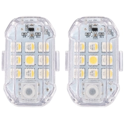 Lampa stroboskopowa LED bezprzewodowa 7 kolorów pilot 2 sztuki ostrzegawcze