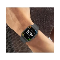 Smartwatch zegarek damski męski gumowy pasek sport bluetooth rozmowy czarny