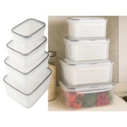 Pojemniki kuchenne na żywność z koszyczkiem pojemnik z uszczelką 4 szt