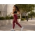 Legginsy damskie push up modelujące długie wysoki stan fitness bordowe s/m — zdjęcie 13