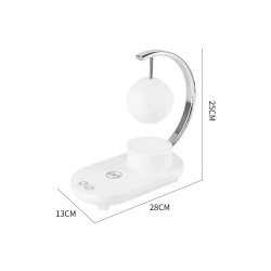 Lampka księżyc rgb z ładowarką indukcyjną 10w led usb głośnik bluetooth