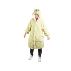 Ciepła bluza koc oversize xl gruba 2w1 futrzak z kapturem kocobluza gruba