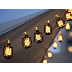 Lampki solarne ogrodowe LED girlanda lampiony na balkon taras dekoracyjne — zdjęcie 6