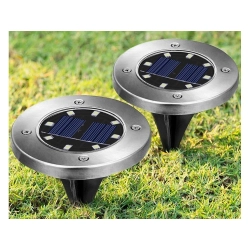 Lampki solarne gruntowe lampa ogrodowa 8 led 4 szt