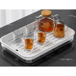 Taca kuchenna dwuwarstwowa ociekacz na naczynia warzywa owoce plastikowa