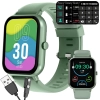 Smartwatch zegarek damski męski gumowy pasek sport bluetooth rozmowy zieleń