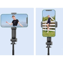 Kijek do selfie stick uchwyt na telefon tripod statyw pilot bluetooth 90cm