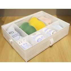 Organizer na bieliznę skarpetki do szuflady szafy wkład przegródki biały