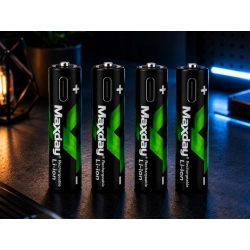 Akumulatorki baterie paluszki AAA Li-Ion 1,5V 660mWh 4 szt ładowane USB-C
