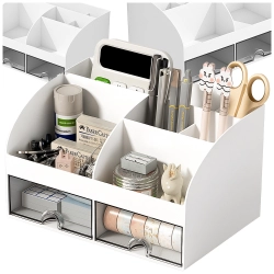 Przybornik organizer na biurko półki na kosmetyki drobiazgi szuflady szafka