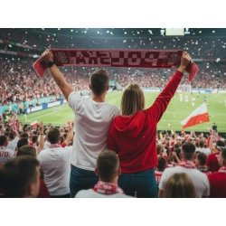 Szalik kibica polska mecz na stadion biało czerwony miękki dwustronny — zdjęcie 9