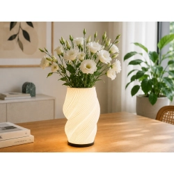 Lampka stołowa z wazonem na kwiaty LED RGB z pilotem 2 w 1