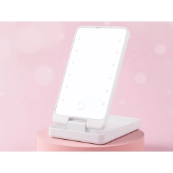 Lusterko kosmetyczne podświetlane led do makijażu składane podróżne lustro