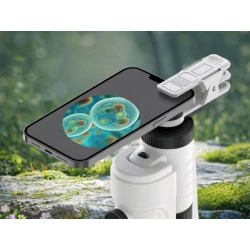 Mikroskop kompaktowy lupa klips do telefonu komórkowego 200x zoom led uv — zdjęcie 5
