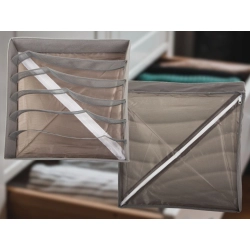 Organizer na biustonosze staniki 6 przegródek do szuflady szafy szary