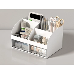 Przybornik organizer na biurko półki na kosmetyki drobiazgi szuflady szafka