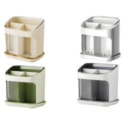 Organizer ociekacz na sztućce suszarka stojak do kuchni z odpływem 4 komory