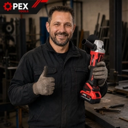 Szlifierka kątowa akumulatorowa bezszczotkowa OPEX TOOLS 21V 2x 3.0Ah 125 mm