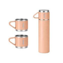 Termos 400ml z 3 kubkami ze stali nierdzewnej