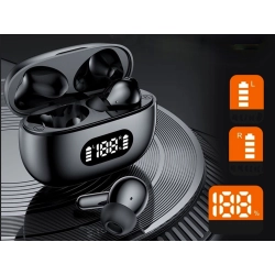 Słuchawki douszne bluetooth bezprzewodowe z etui ładującym led i mikrofonem