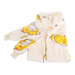 Ciepła bluza kotek koc oversize xxl 2w1 gruba futrzak miękka z kapturem