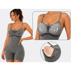 Kombinezon sportowy damski push up fitness krótki modelujący elastyczny s/m