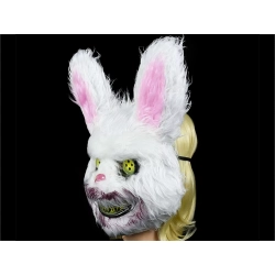 Maska na halloween królik upiorny stwór potwór przebranie strój psychopata