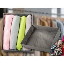 Organizer na ubrania odzież bieliznę do szuflady szafy szary uniwersalny