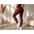 Legginsy damskie push up modelujące długie wysoki stan fitness bordowe l/xl — zdjęcie 3