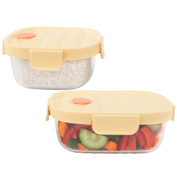 2x szklane pojemniki na żywność z pokrywką żarooodporne torba termiczna