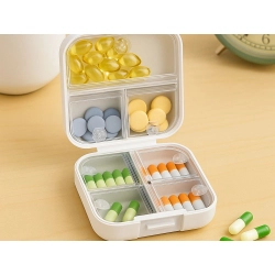 Pojemnik na leki organizer tabletek kapsuek 7 przegródek pudełko podróżne