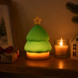 Lampka LED choinka świąteczna silikon USB 3 tryby do zawieszenia dekoracja