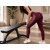 Legginsy damskie push up modelujące długie wysoki stan fitness bordowe l/xl — zdjęcie 7